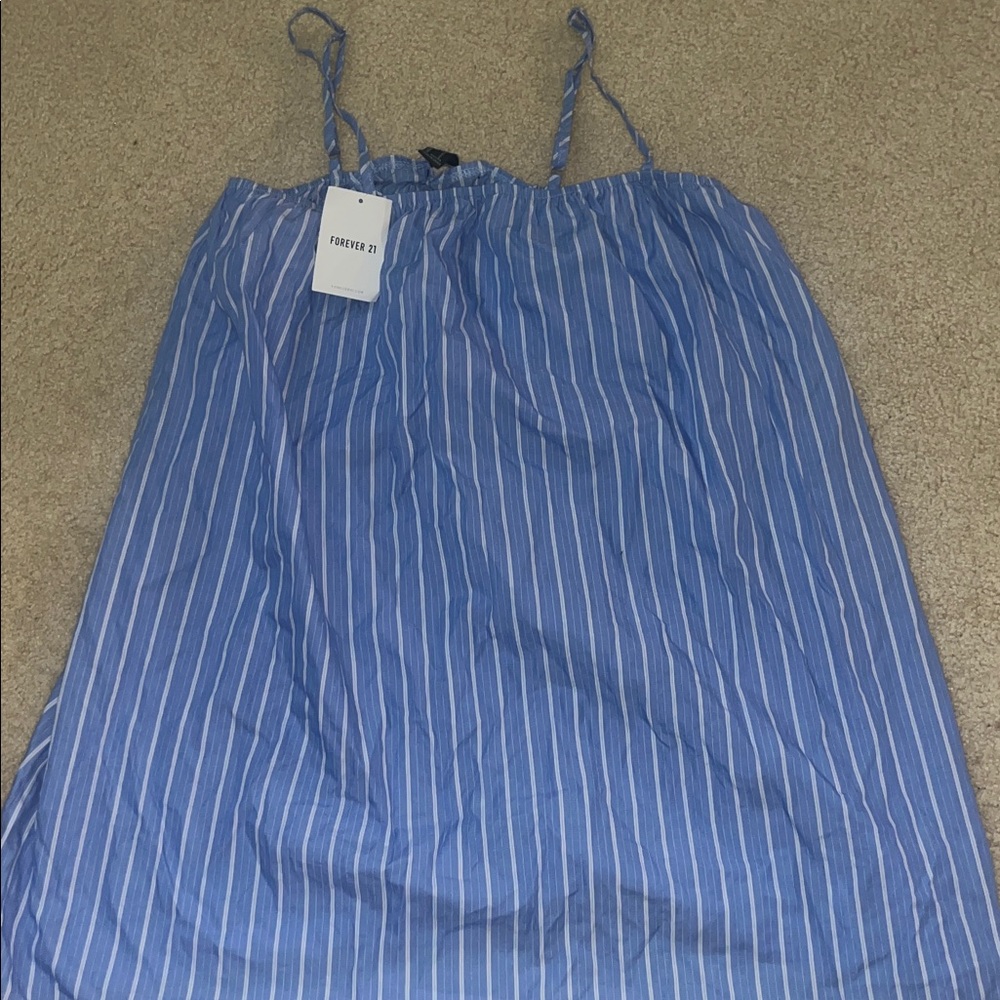 Forever 21 Blue and White Striped Sundress